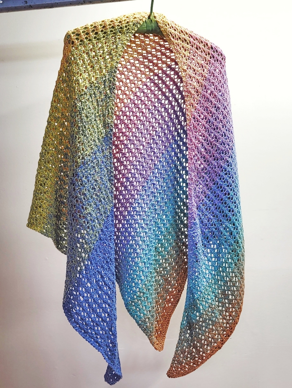 Handmade Multicolor Granny Chic Shawl